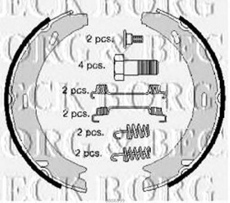 Комплект тормозных колодок, стояночная тормозная система BORG & BECK BBS6199