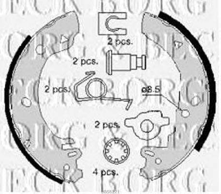 Комплект тормозных колодок BORG & BECK BBS6221