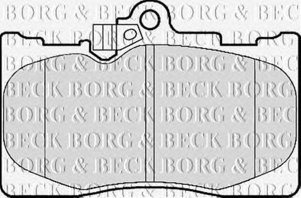 Комплект тормозных колодок, дисковый тормоз BORG & BECK BBP2153