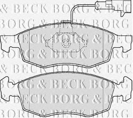 Комплект тормозных колодок, дисковый тормоз BORG & BECK BBP2162