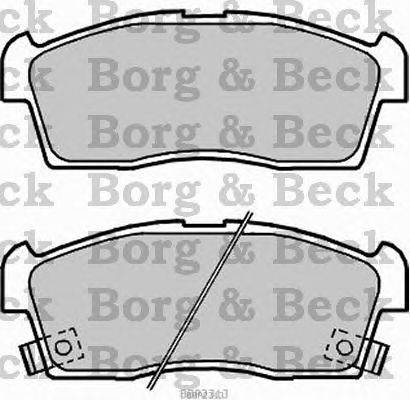 Комплект тормозных колодок, дисковый тормоз BORG & BECK BBP2313