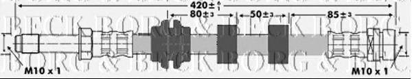 Тормозной шланг BORG & BECK BBH6146