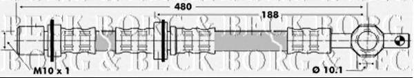 Тормозной шланг BORG & BECK BBH6443