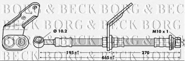 Тормозной шланг BORG & BECK BBH6741