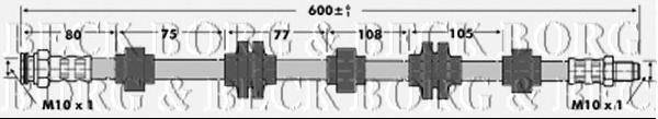 Тормозной шланг BORG & BECK BBH6758