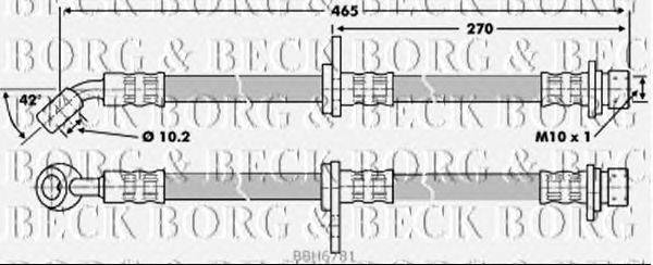 Тормозной шланг BORG & BECK BBH6781