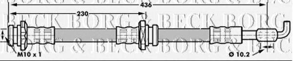 Тормозной шланг BORG & BECK BBH7062