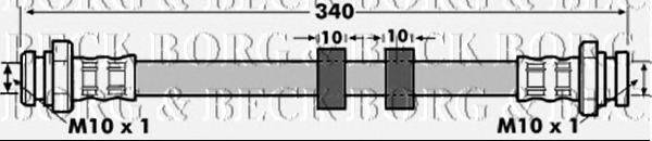 Тормозной шланг BORG & BECK BBH7082