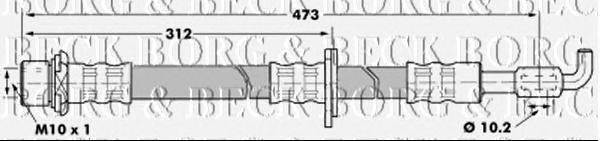 Тормозной шланг BORG & BECK BBH7222