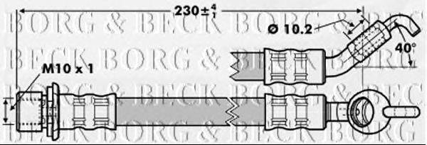 Тормозной шланг BORG & BECK BBH7238