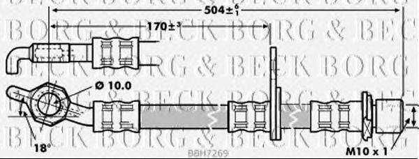 Тормозной шланг BORG & BECK BBH7269