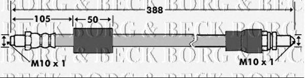 Тормозной шланг BORG & BECK BBH7327