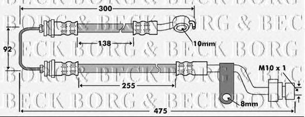 Тормозной шланг BORG & BECK BBH7467