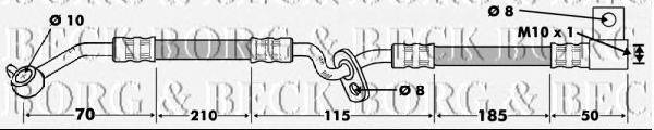 Тормозной шланг BORG & BECK BBH7482