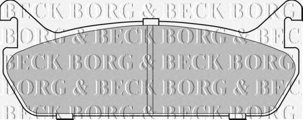 Комплект тормозных колодок, дисковый тормоз BORG & BECK BBP1828