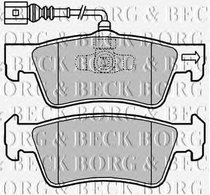 Комплект тормозных колодок, дисковый тормоз BORG & BECK BBP2010
