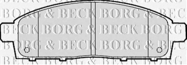 Комплект тормозных колодок, дисковый тормоз BORG & BECK BBP2054