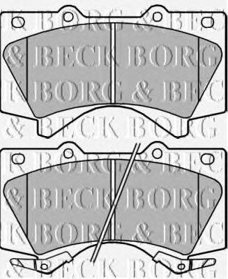 Комплект тормозных колодок, дисковый тормоз BORG & BECK BBP2249