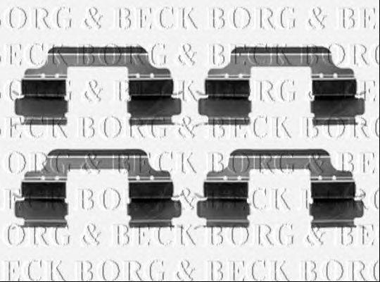 Комплектующие, колодки дискового тормоза BORG & BECK BBK1237