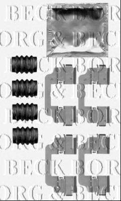 Комплектующие, колодки дискового тормоза BORG & BECK BBK1510