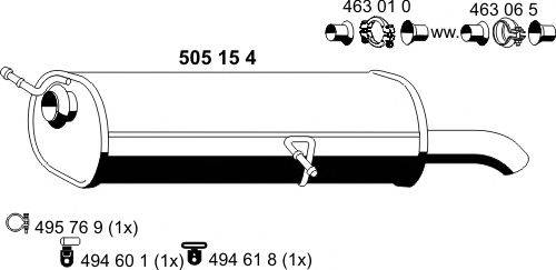 Глушитель выхлопных газов конечный ERNST 505154