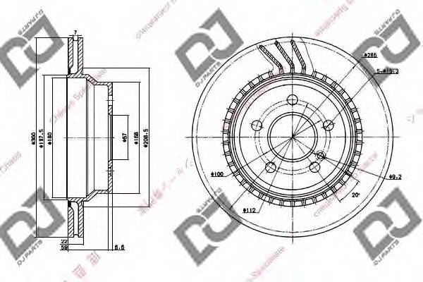 Тормозной диск DJ PARTS BD1304