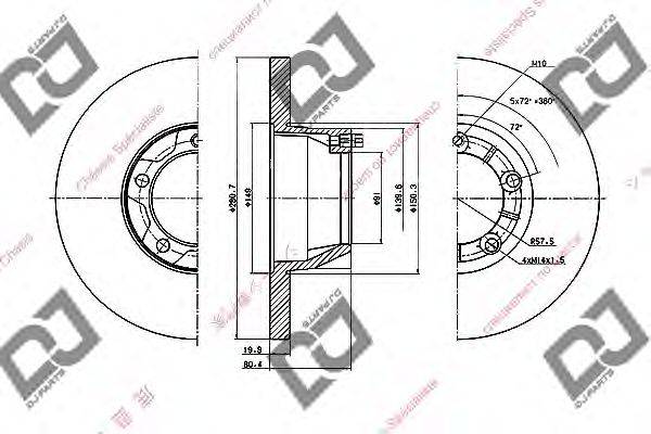 Тормозной диск DJ PARTS BD1500