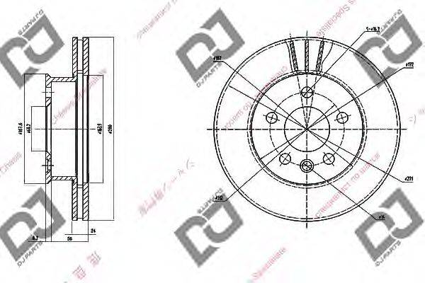 Тормозной диск DJ PARTS BD1501