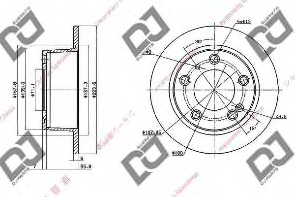 Тормозной диск DJ PARTS BD1513