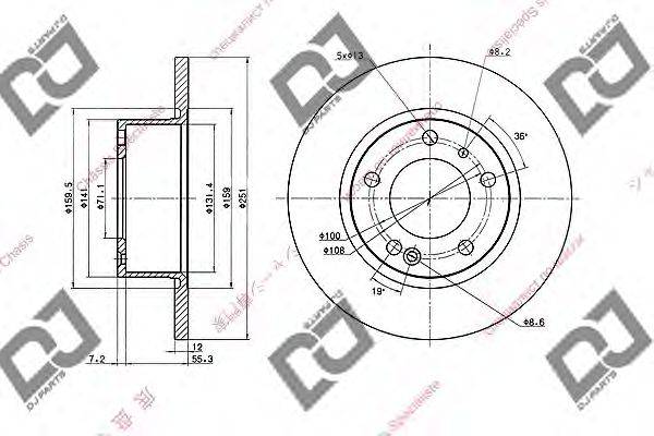 Тормозной диск DJ PARTS BD1515