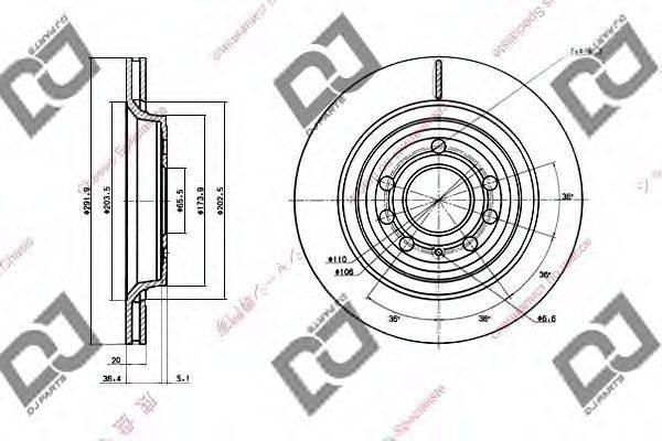 Тормозной диск DJ PARTS BD1407