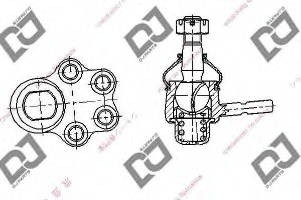 Несущий / направляющий шарнир DJ PARTS DB1267