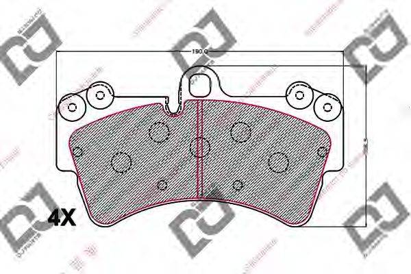 Комплект тормозных колодок, дисковый тормоз DJ PARTS BP2172