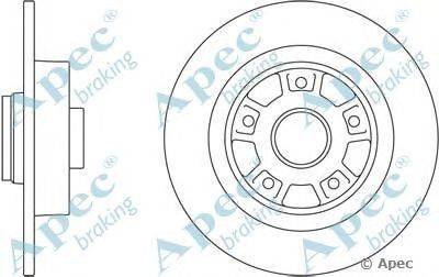 Тормозной диск APEC braking DSK2378