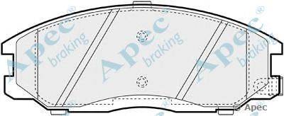 Комплект тормозных колодок, дисковый тормоз APEC braking PAD1163
