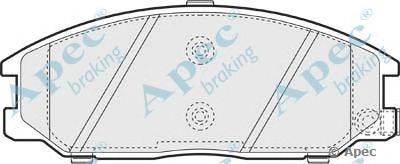 Комплект тормозных колодок, дисковый тормоз APEC braking PAD1237