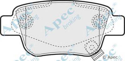 Комплект тормозных колодок, дисковый тормоз APEC braking PAD1334