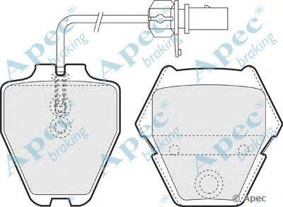 Комплект тормозных колодок, дисковый тормоз APEC braking PAD1386