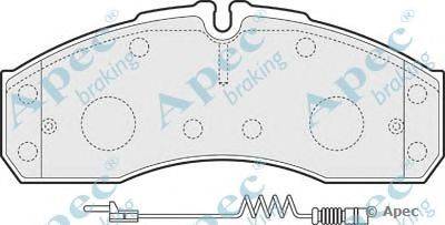 Комплект тормозных колодок, дисковый тормоз APEC braking PAD1541