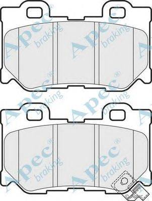 Комплект тормозных колодок, дисковый тормоз APEC braking PAD1710