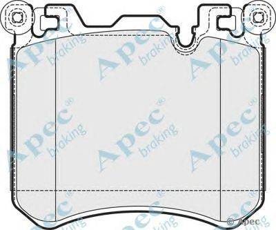 Комплект тормозных колодок, дисковый тормоз APEC braking PAD1738