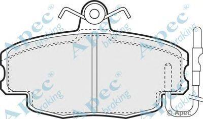 Комплект тормозных колодок, дисковый тормоз APEC braking PAD391