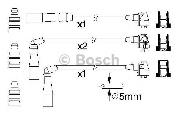 Комплект проводов зажигания BOSCH 0 986 357 171