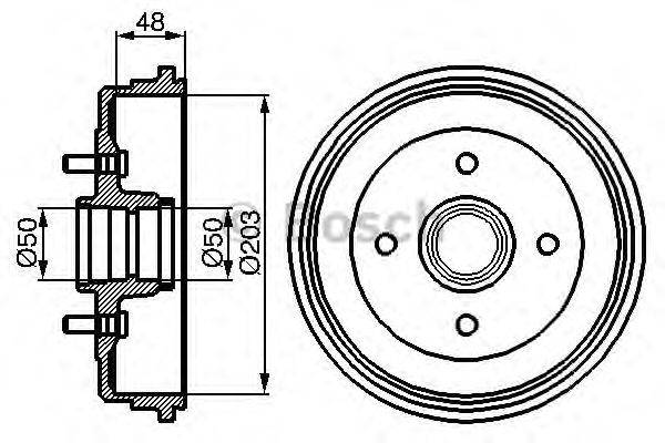 Тормозной барабан BOSCH 0986477049