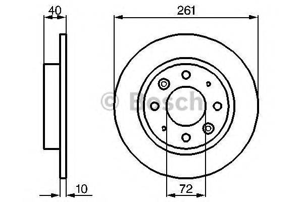 Тормозной диск BOSCH 0 986 479 018