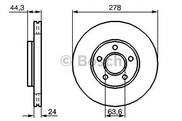 Тормозной диск BOSCH BD1042