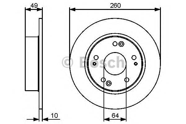 Тормозной диск BOSCH 0 986 479 450