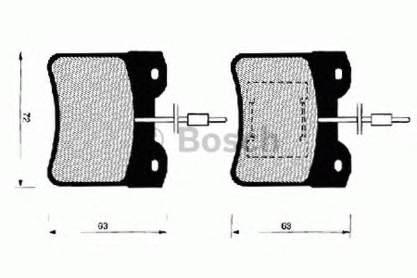 Комплект тормозных колодок, дисковый тормоз BOSCH 0 986 490 760