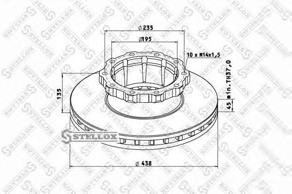 Тормозной диск ROCKWELL MBR5015