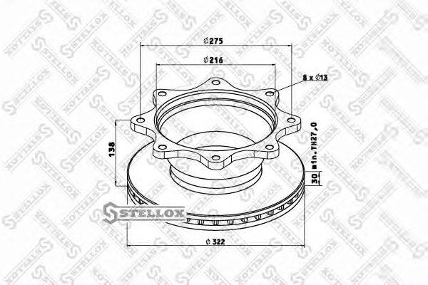 Тормозной диск ROCKWELL MBR5031